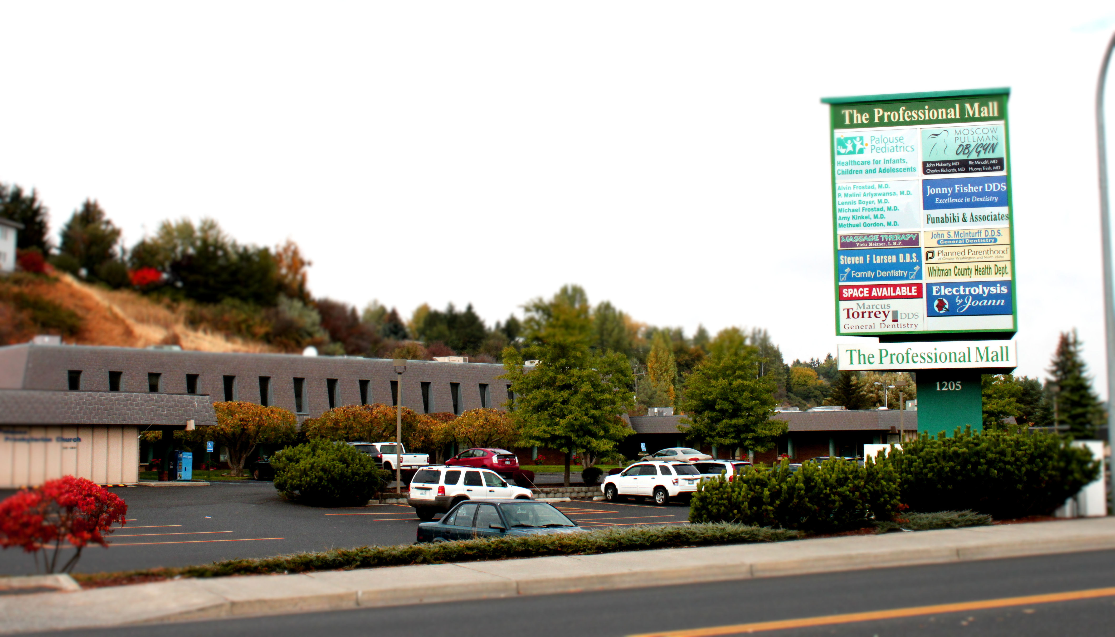Office building and sign